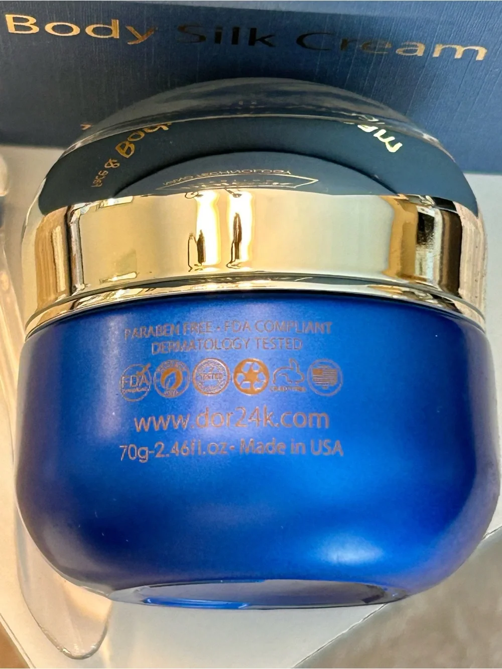D’OR24K Prestige Face & Body Silk Cream 2.46fl.oz.  NIB